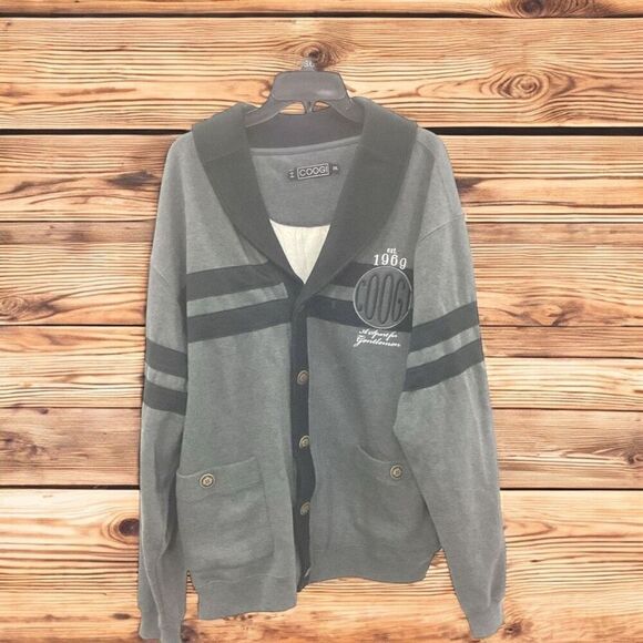 COOGI Cardigan “Ultimate Club” Design from Hunter Valley Collection Gray 2XL - Picture 1 of 4